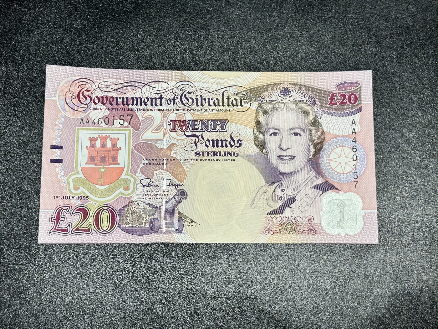 《外钞收藏家》第二百八十五期（连拍第二场）英国及英属专场 直布罗陀20镑 AA冠 全新