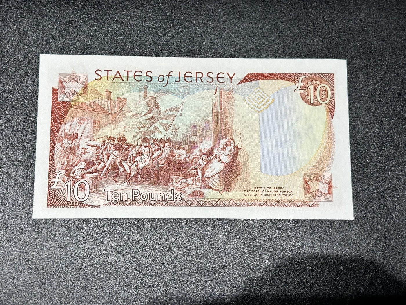 《外钞收藏家》第二百八十五期（连拍第二场）英国及英属专场 泽西岛1993年10镑，NC258号券 全新靓号