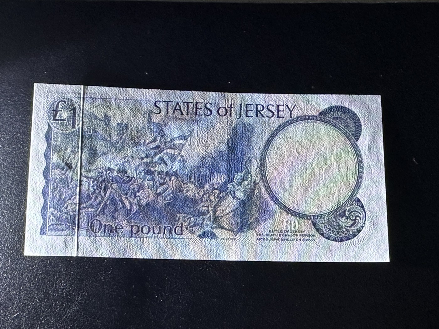 《外钞收藏家》第二百八十五期（连拍第二场）英国及英属专场 泽西岛1976年1镑，国标GB551816号券 全新无47
