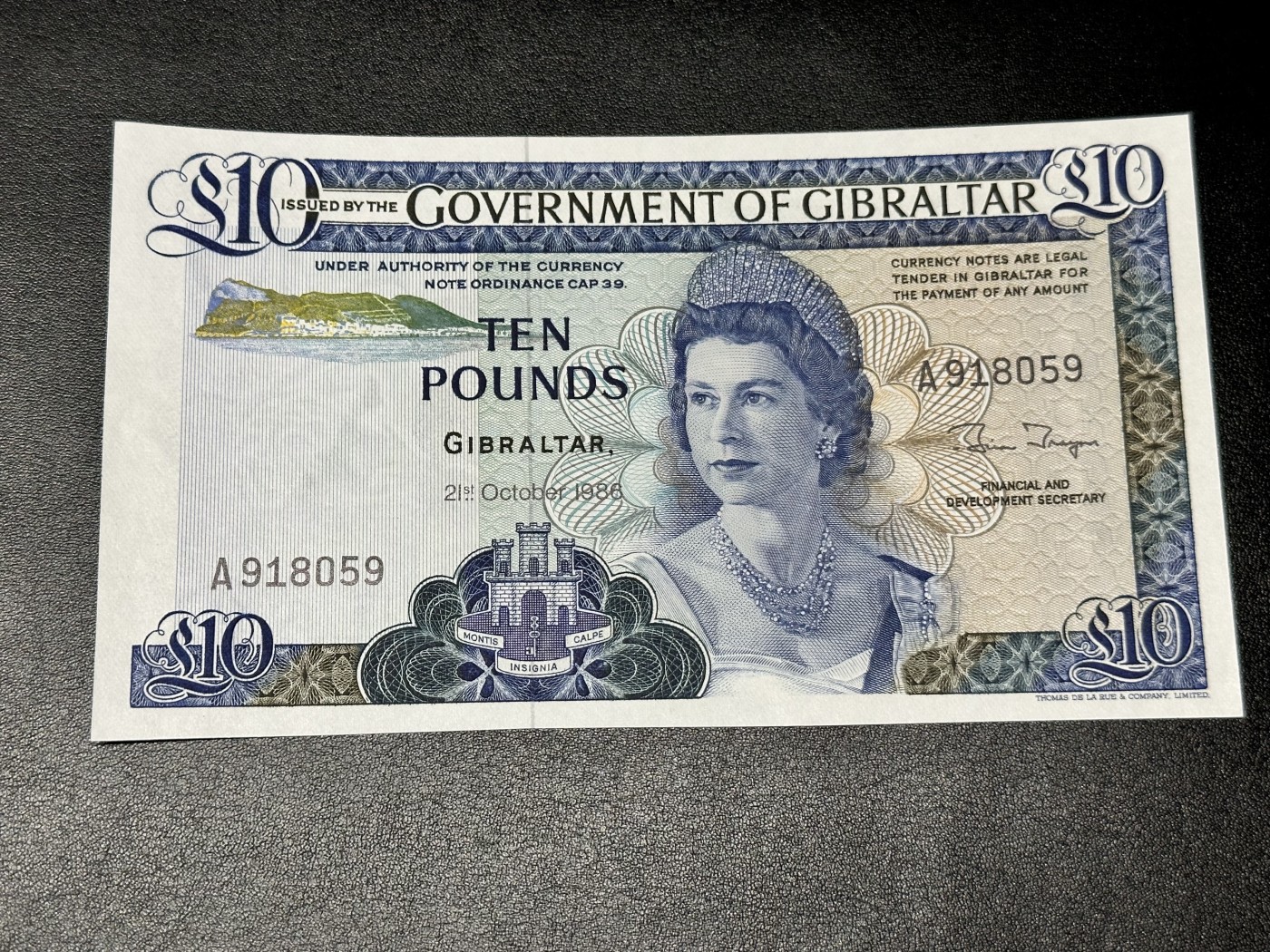 《外钞收藏家》第二百八十六期（连拍第三场） 直布罗陀10镑  一个角轻微瑕疵