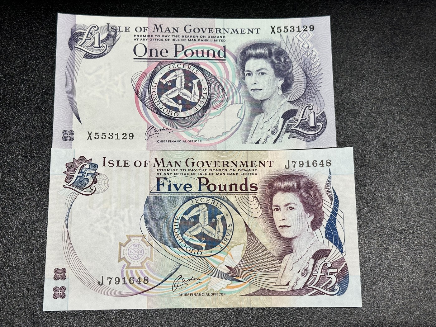 《外钞收藏家》第二百八十五期（连拍第二场）英国及英属专场 马恩岛1-5镑 全新