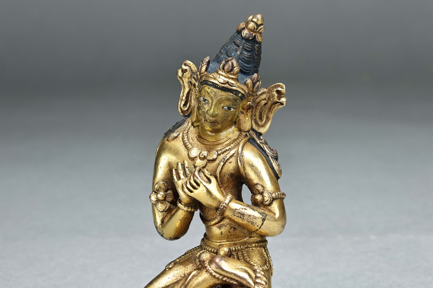 承乾2023春季文物拍卖会 - 锦灰宝星专场 清代 铜鎏金金刚萨埵 铜 9.5cm