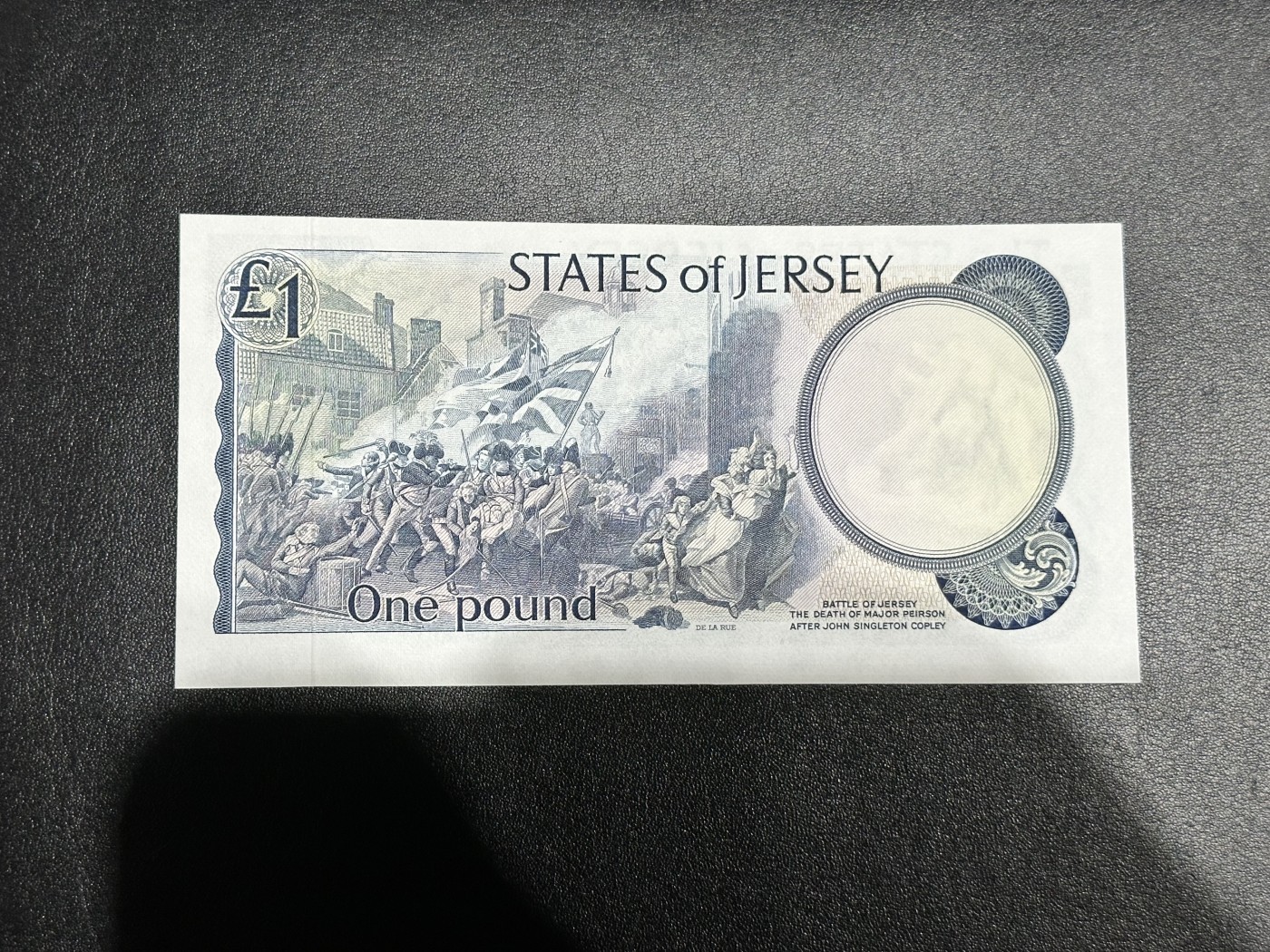 《外钞收藏家》第二百八十五期（连拍第二场）英国及英属专场 泽西岛1976年1镑，国标GB551816号券 全新无47