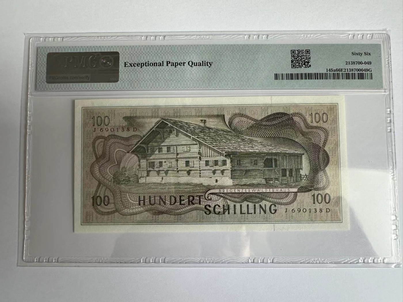 【Blue Auction】✨世界纸币精拍第347期——周日畅拍场【精】 【无47】奥地利 1969年100先令 PMG66EPQ 