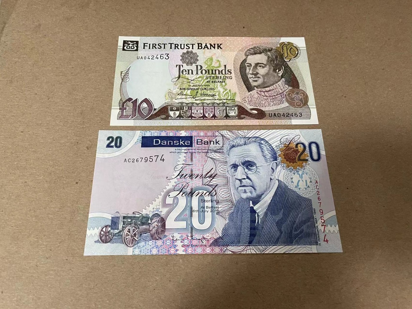 【Blue Auction】✨世界纸币精拍第347期——周日畅拍场【精】 【一组2张】北爱尔兰 1998/2016年 10-20镑 全新UNC