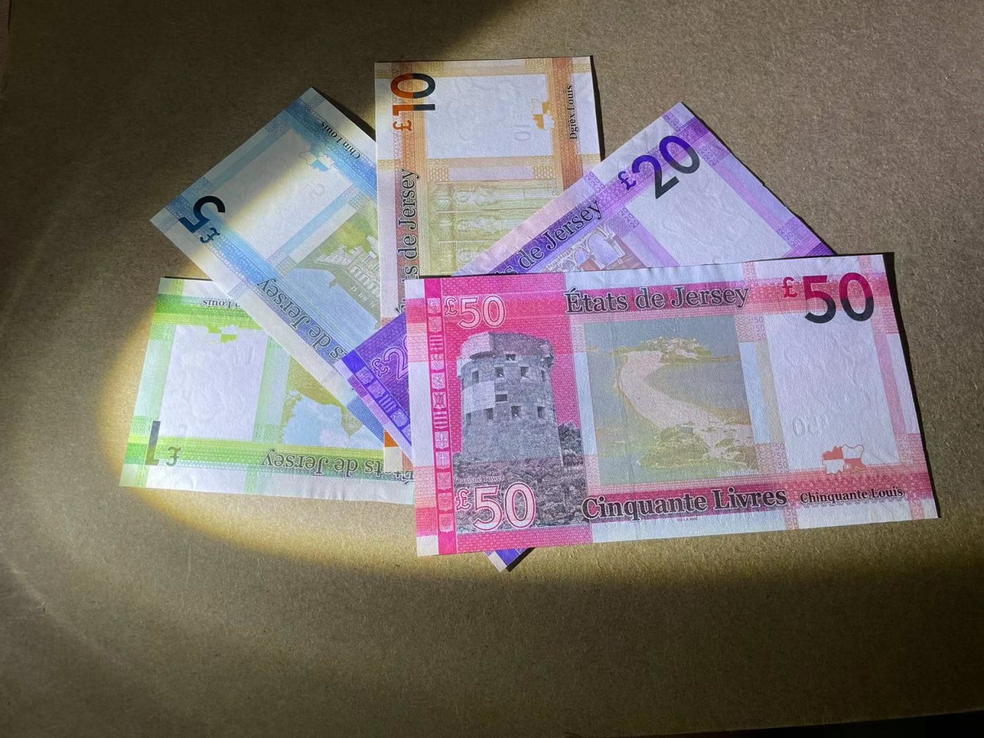 【Blue Auction】✨世界纸币精拍第347期——周日畅拍场【精】 【一组5张】泽西 2010年1-50镑 女王 全新UNC