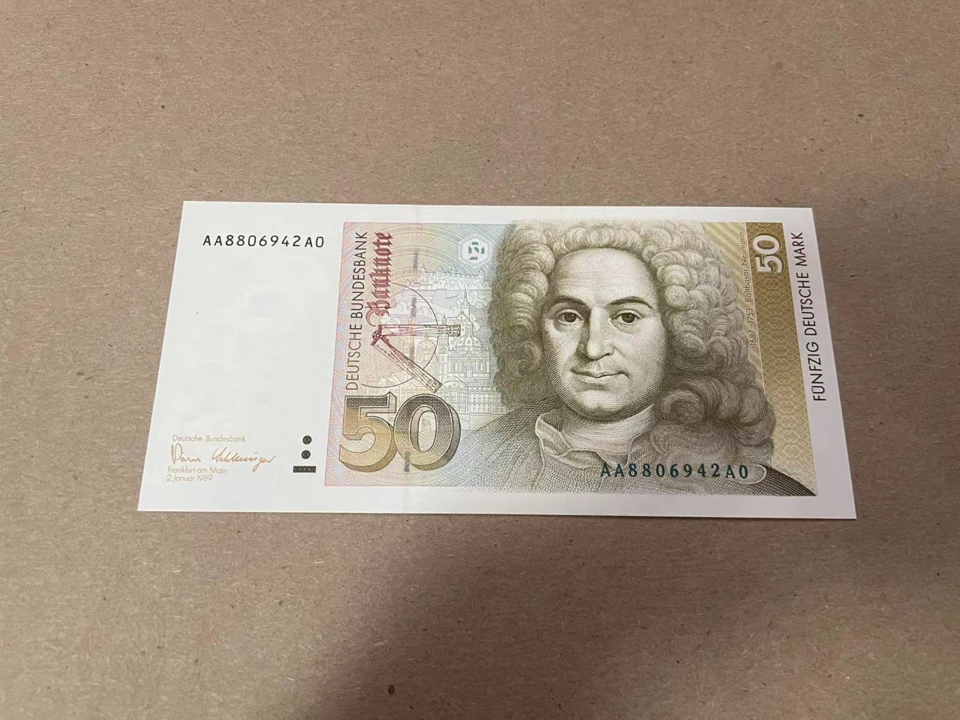 【Blue Auction】✨世界纸币精拍第347期——周日畅拍场【精】 【AA】德国 1989年初版 50马克 全新UNC