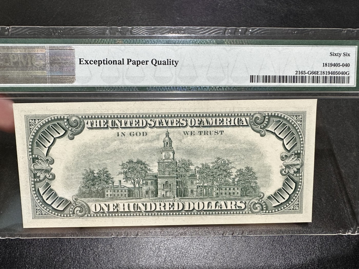 《外钞收藏家》第二百八十六期（连拍第三场） 1969年美国 100美元 PMG66