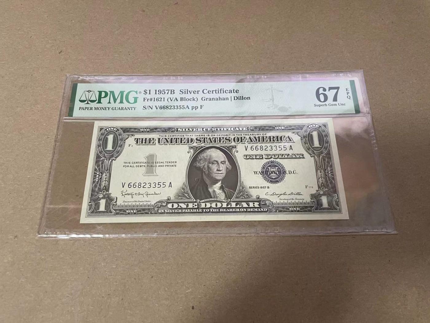 【Blue Auction】✨世界纸币精拍第347期——周日畅拍场【精】 【无47】美国 1957B 1美金 PMG67EPQ 
