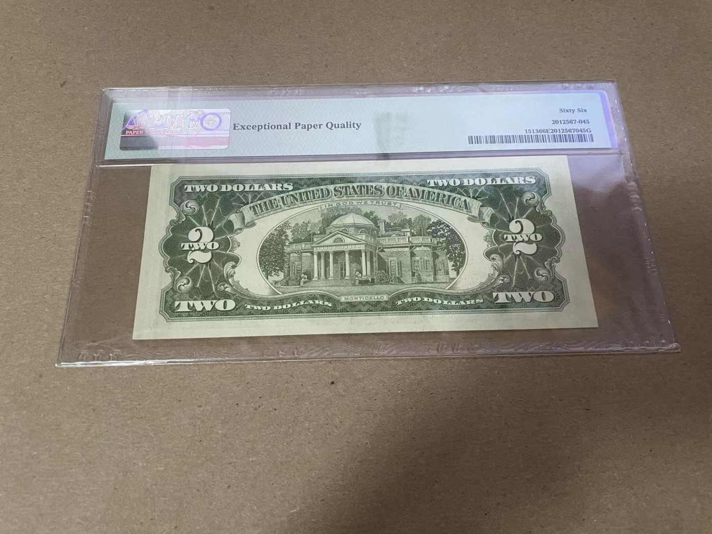 【Blue Auction】✨世界纸币精拍第347期——周日畅拍场【精】 【AA】美国 1963年2美金 PMG66EPQ 