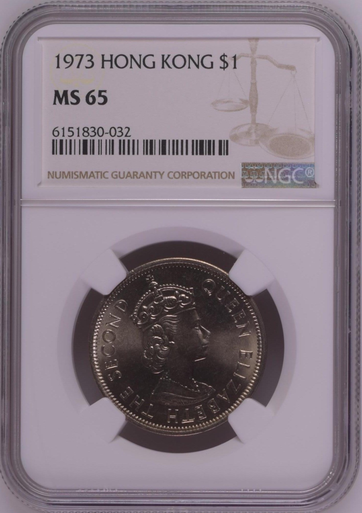 收藏联盟Quantum Auction 第275期拍卖  香港1973年1大圆 NGC MS65