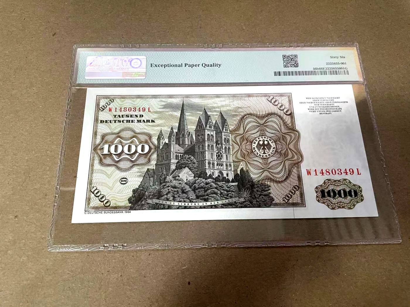 【Blue Auction】✨世界纸币精拍第347期——周日畅拍场【精】 德国 1980年1000马克 经典舍那 顶级人像雕刻 PMG66EPQ 