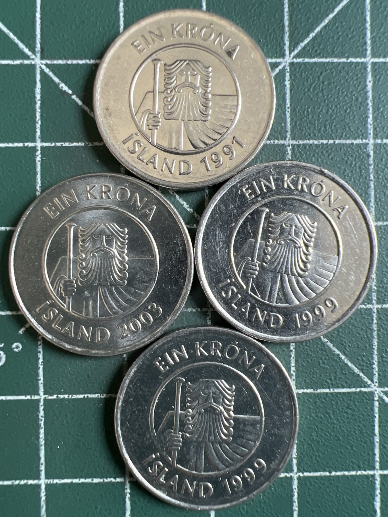 泡泡堂第362期  硬币专场 （无押金，捡漏，全场20包邮，偏远地区除外，接收代拍业务） 冰岛1克朗四枚