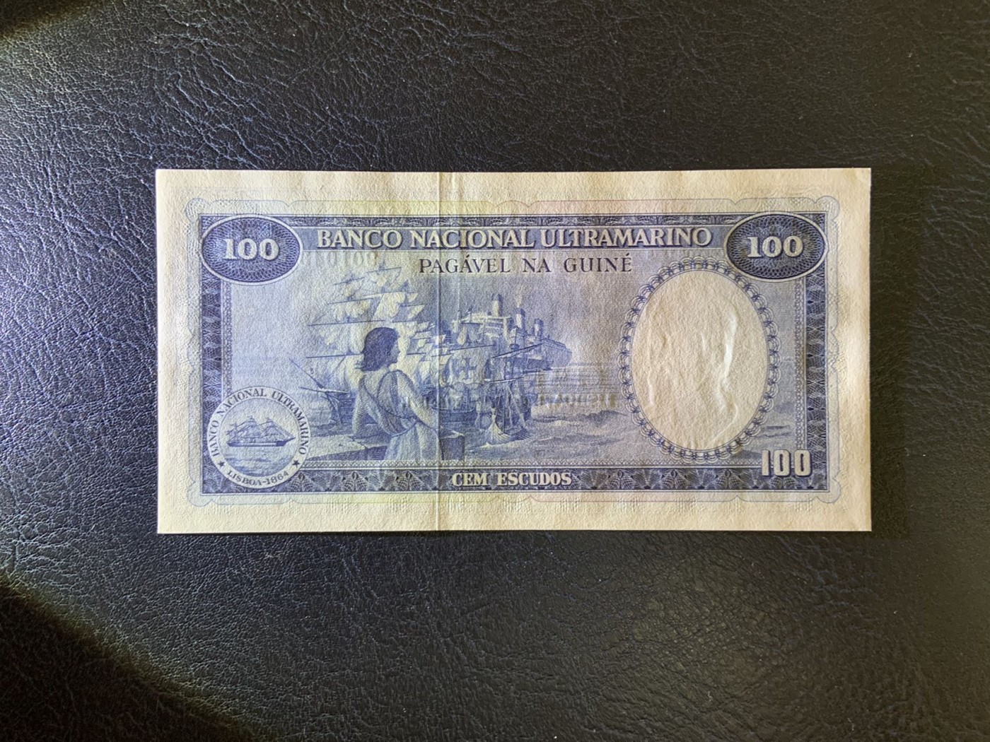 收藏联盟Quantum Auction 第275期拍卖  葡属几内亚1971年100埃斯库多 品相UNC (金属线旁的轻微软折为原始工艺原因，pmg67也有)