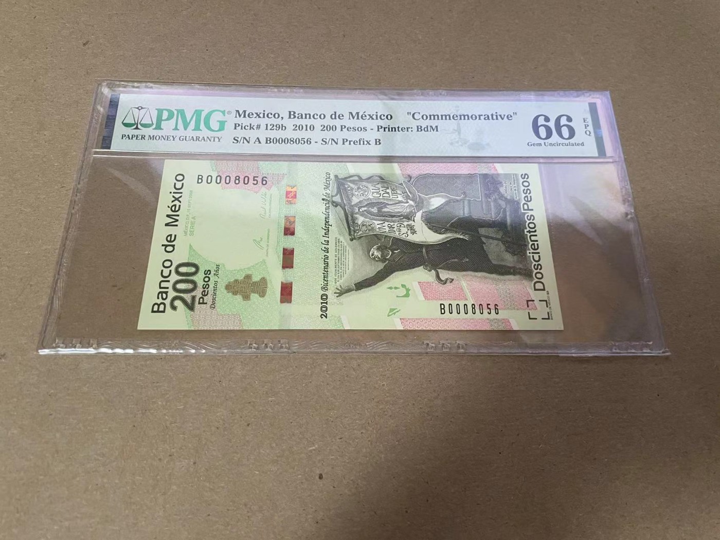 【Blue Auction】✨世界纸币精拍第347期——周日畅拍场【精】 【无47】墨西哥 2010年200比索 PMG66EPQ 