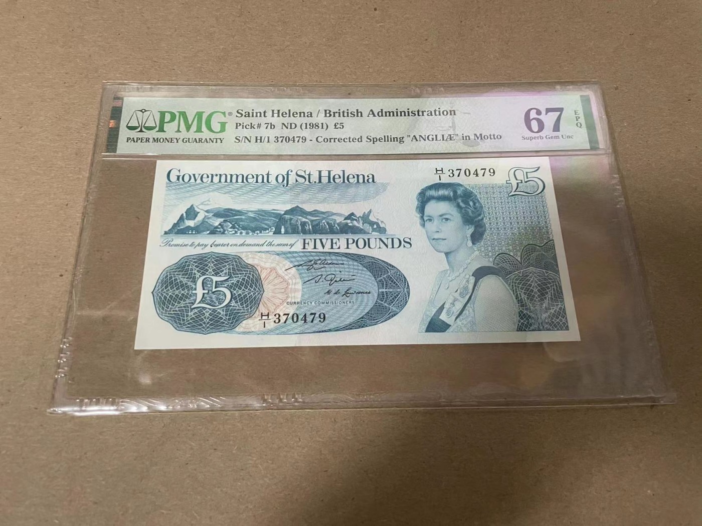 【Blue Auction】✨世界纸币精拍第347期——周日畅拍场【精】 圣赫勒拿 1981年5镑 PMG67EPQ 女王 
