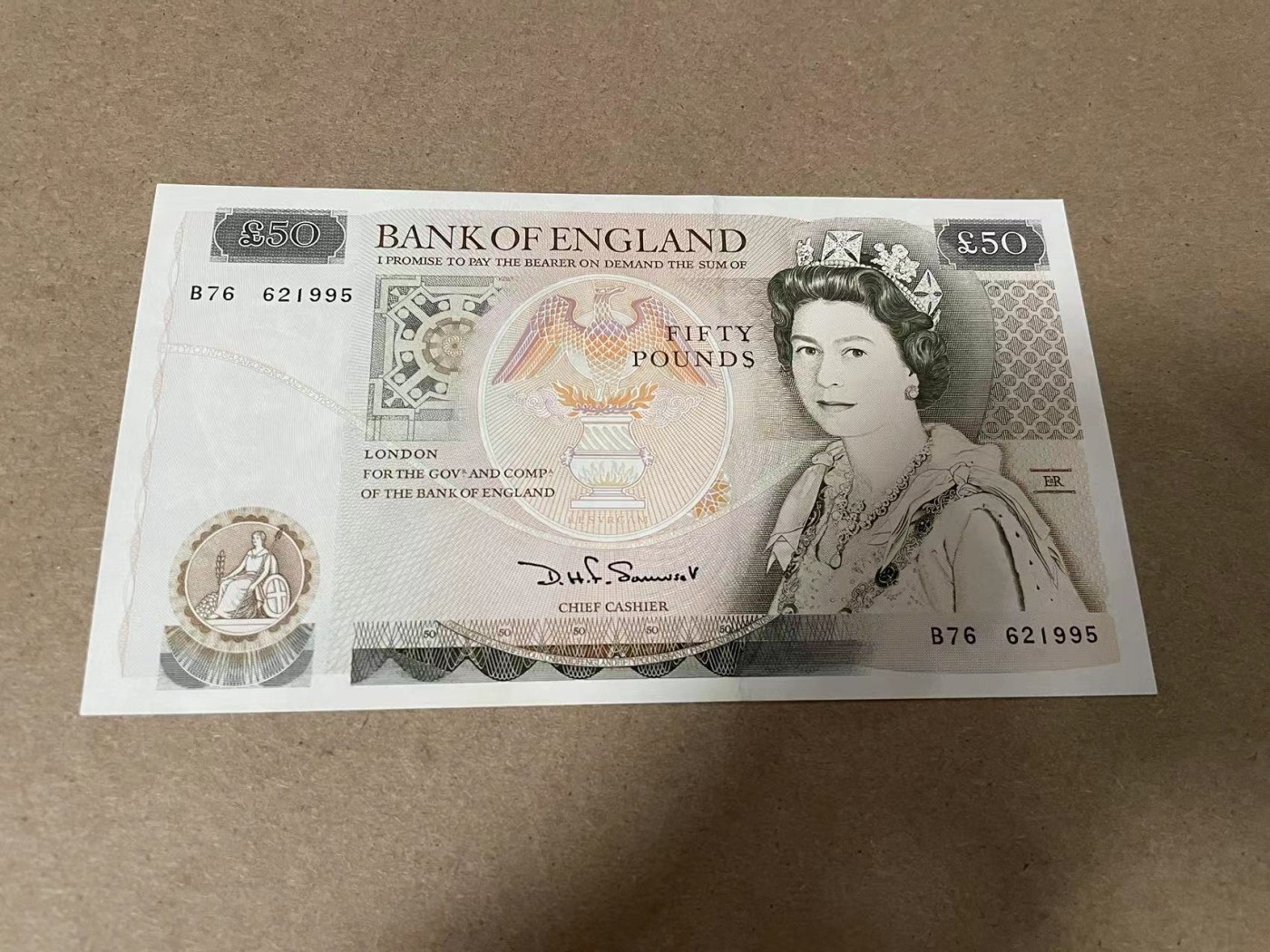 【Blue Auction】✨世界纸币精拍第347期——周日畅拍场【精】 【无47 首签】英国 D序列50镑 全新UNC