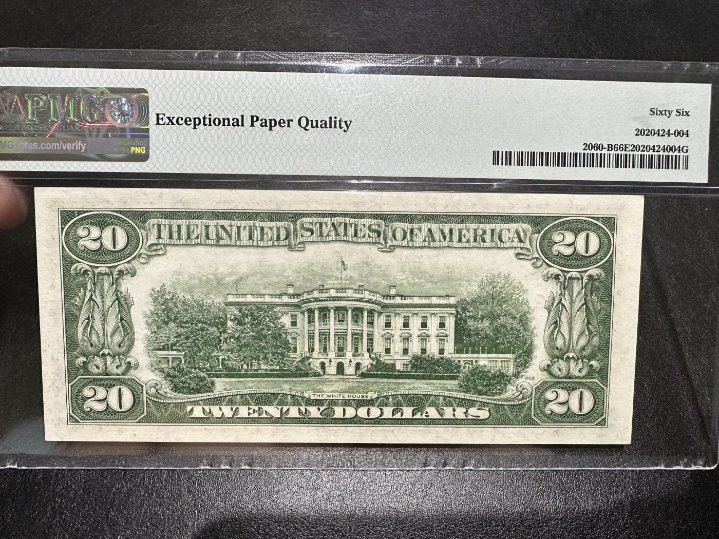 《外钞收藏家》第二百八十六期（连拍第三场） 1950年美国 20美元 PMG66