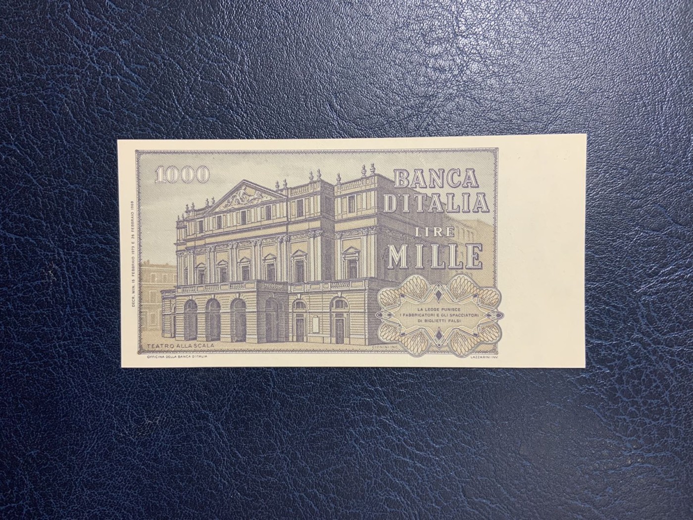 收藏联盟Quantum Auction 第275期拍卖  意大利1973年1000里拉 品相全新UNC 早期年份