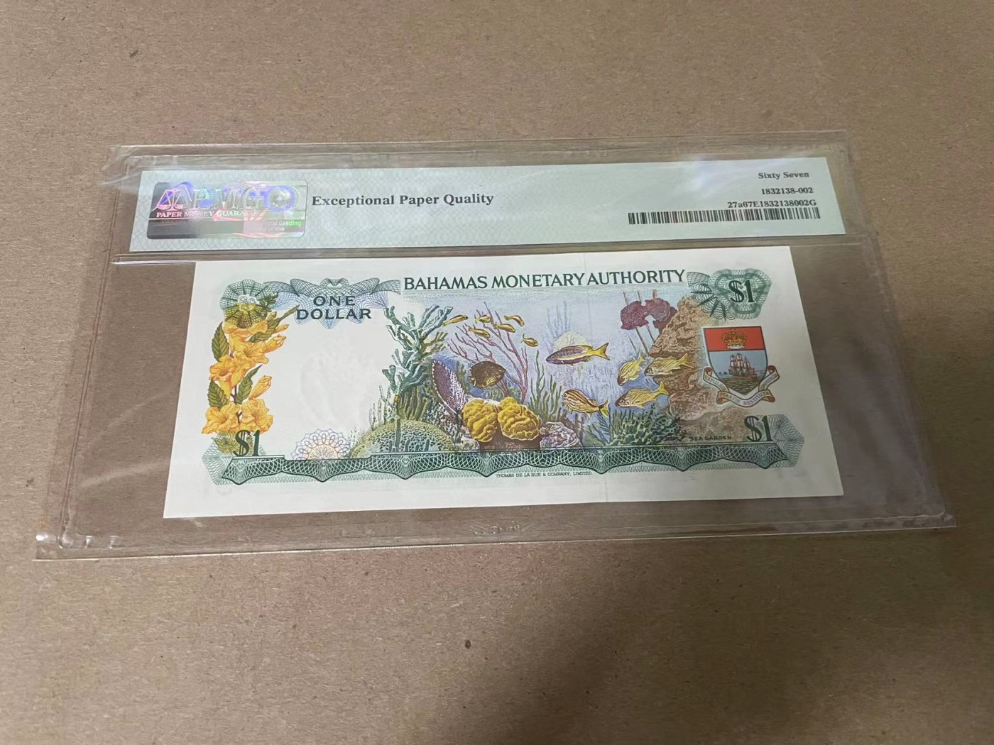 【Blue Auction】✨世界纸币精拍第347期——周日畅拍场【精】 巴哈马 1968年1元 PMG67EPQ 女王 彩背 