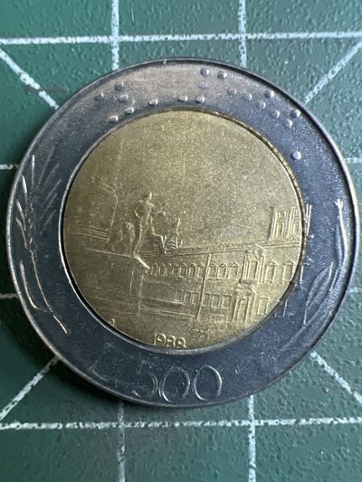 泡泡堂第363期  硬币专场 （无押金，捡漏，全场20包邮，偏远地区除外，接收代拍业务） - 意大利500里拉双色币