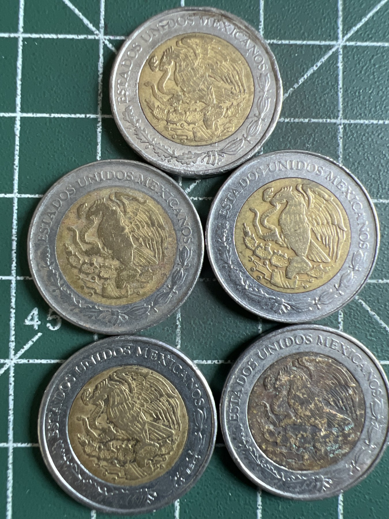 泡泡堂第362期  硬币专场 （无押金，捡漏，全场20包邮，偏远地区除外，接收代拍业务） 墨西哥5枚