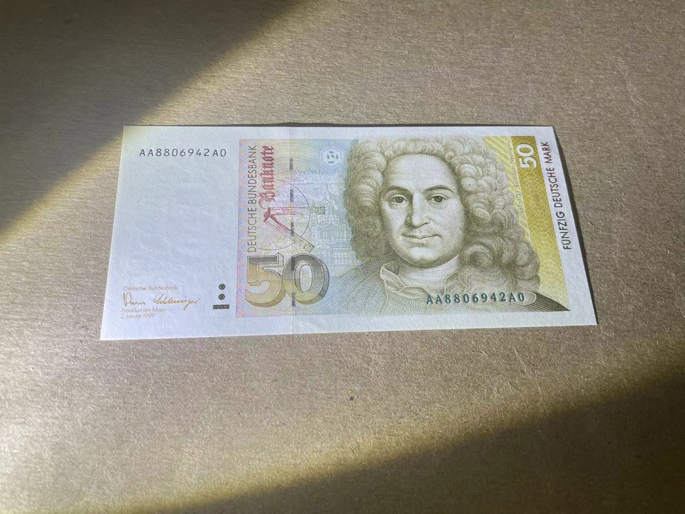 【Blue Auction】✨世界纸币精拍第347期——周日畅拍场【精】 【AA】德国 1989年初版 50马克 全新UNC