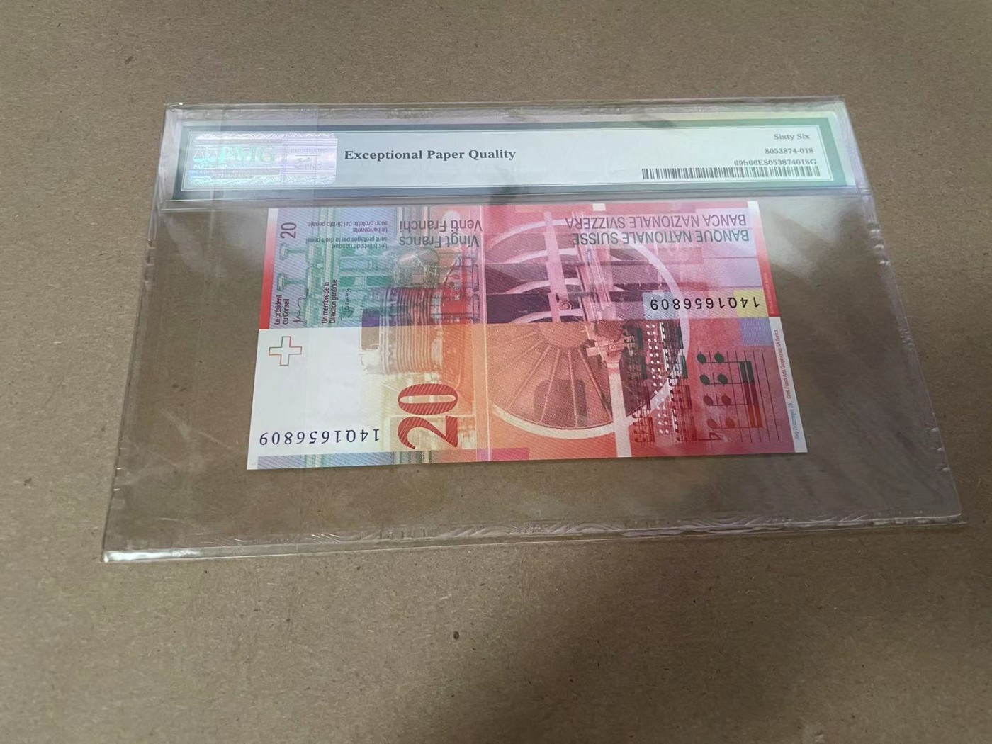 【Blue Auction】✨世界纸币精拍第347期——周日畅拍场【精】 【无47】瑞士 2014年20法郎 PMG66EPQ 