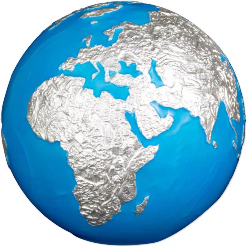 【海寧潮期货】巴巴多斯2023年我们的地球3盎司珐琅彩夜光银币