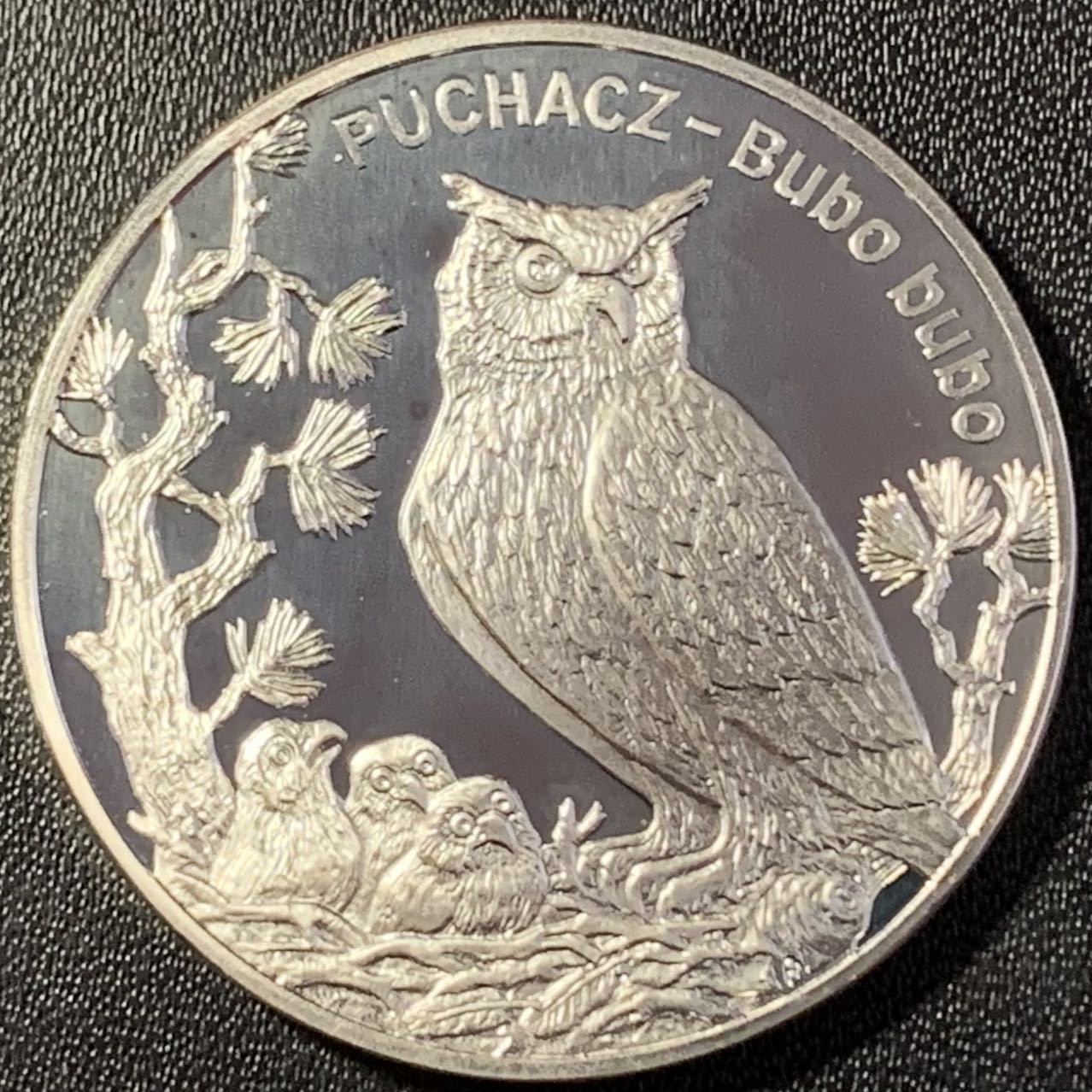 紫瑗钱币——第291期拍卖 波兰 2005年 雏鹰猫头鹰 20兹罗提 28.84克 0.925银 精制