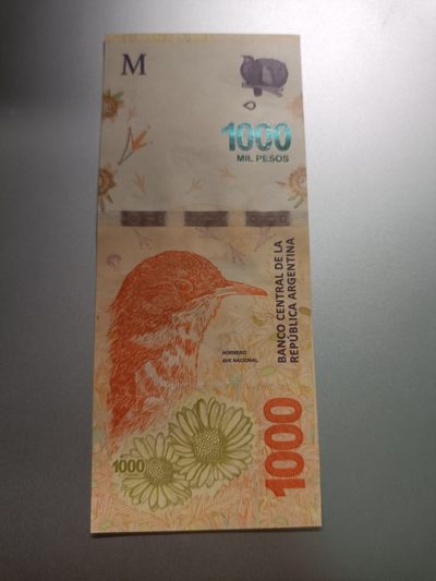 【专场20130719】遗世独立的大洲和挺穷的大洲第II期——非洲/美洲钞/币专场 - 【拍品001】阿根廷2018版1000比索UNC双冠