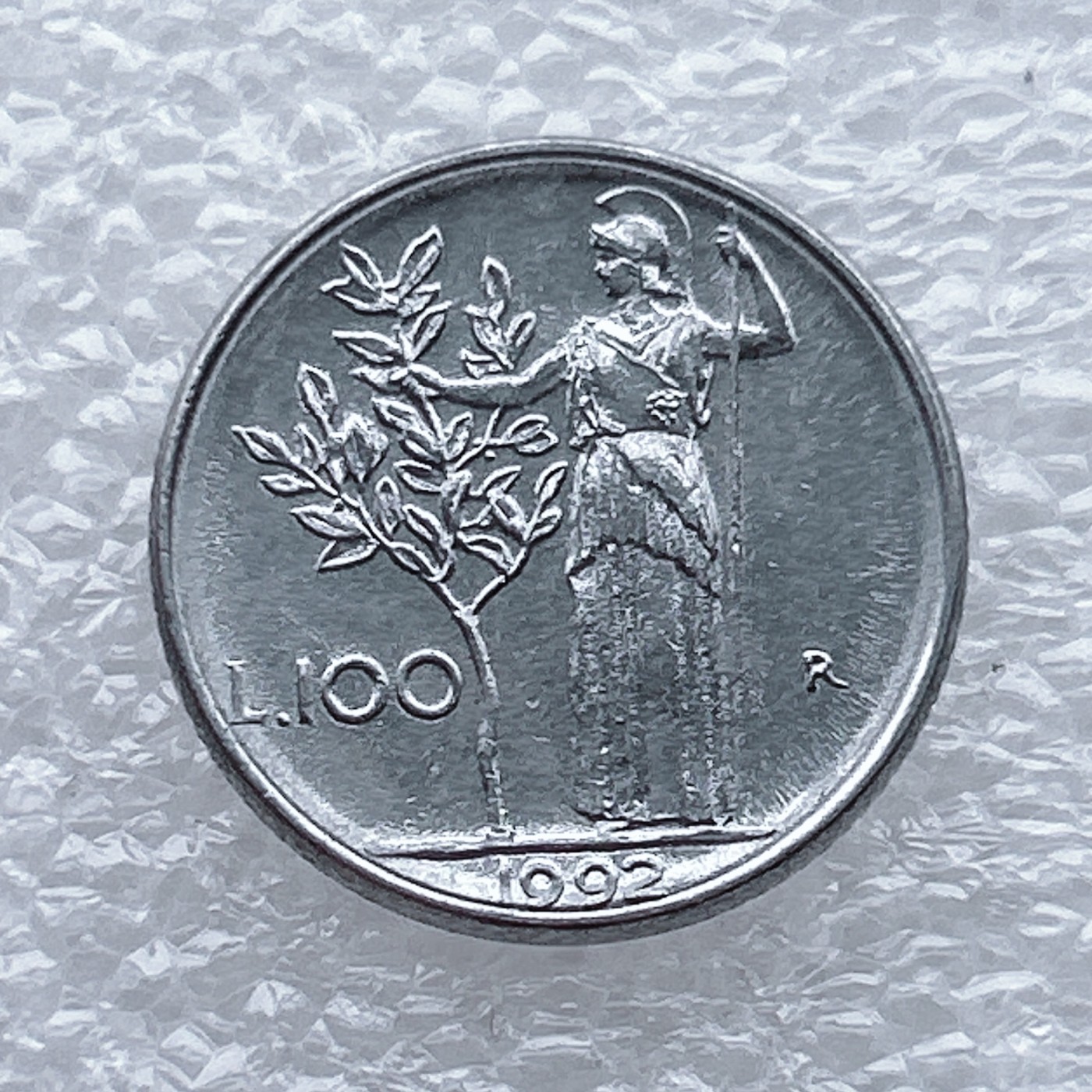 全场一元起拍 世界钱币散币场 第八期 1992年意大利100里拉 小版