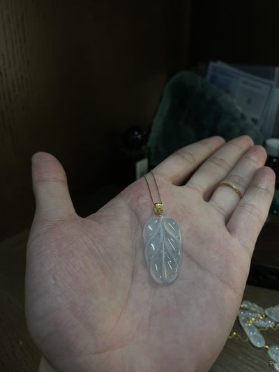 天然翡翠冰飘花叶子 - 天然翡翠冰飘花叶子