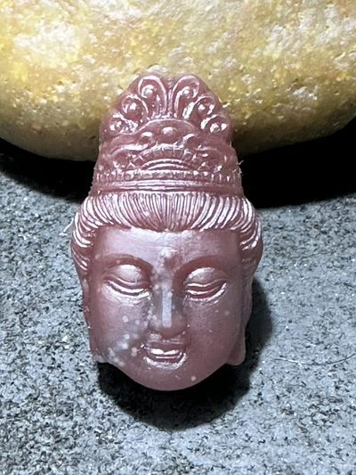 精美亚光紫绿玛瑙手工雕刻观世音菩萨吊坠一个！ - 精美亚光紫绿玛瑙手工雕刻观世音菩萨吊坠一个！