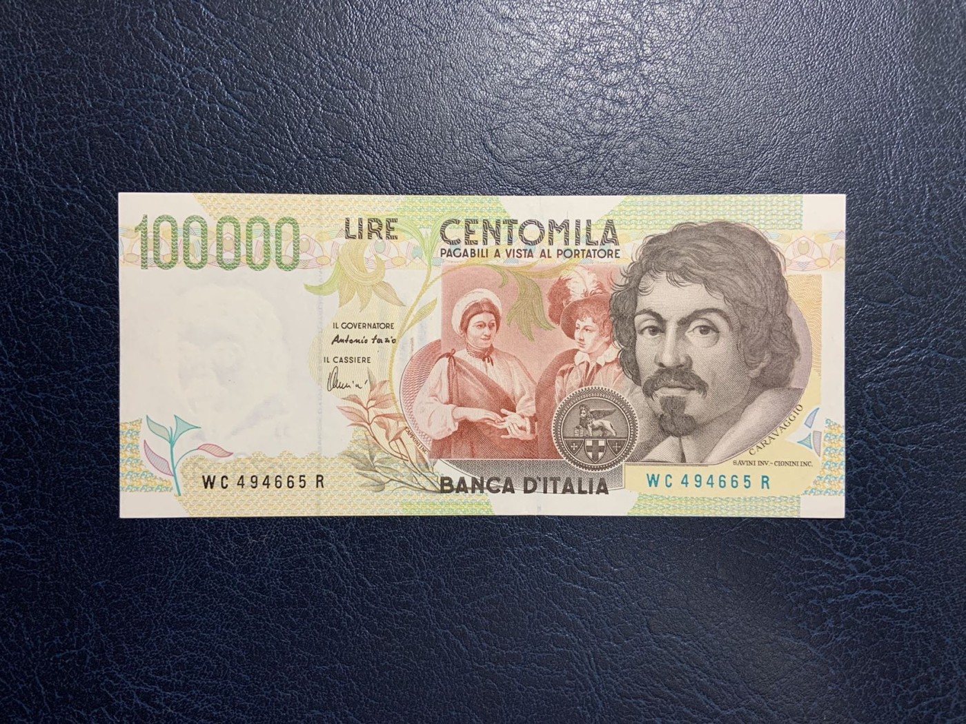 收藏联盟Quantum Auction 第275期拍卖  意大利1994年100000里拉 品相UNC 边缘一轻微触痕 