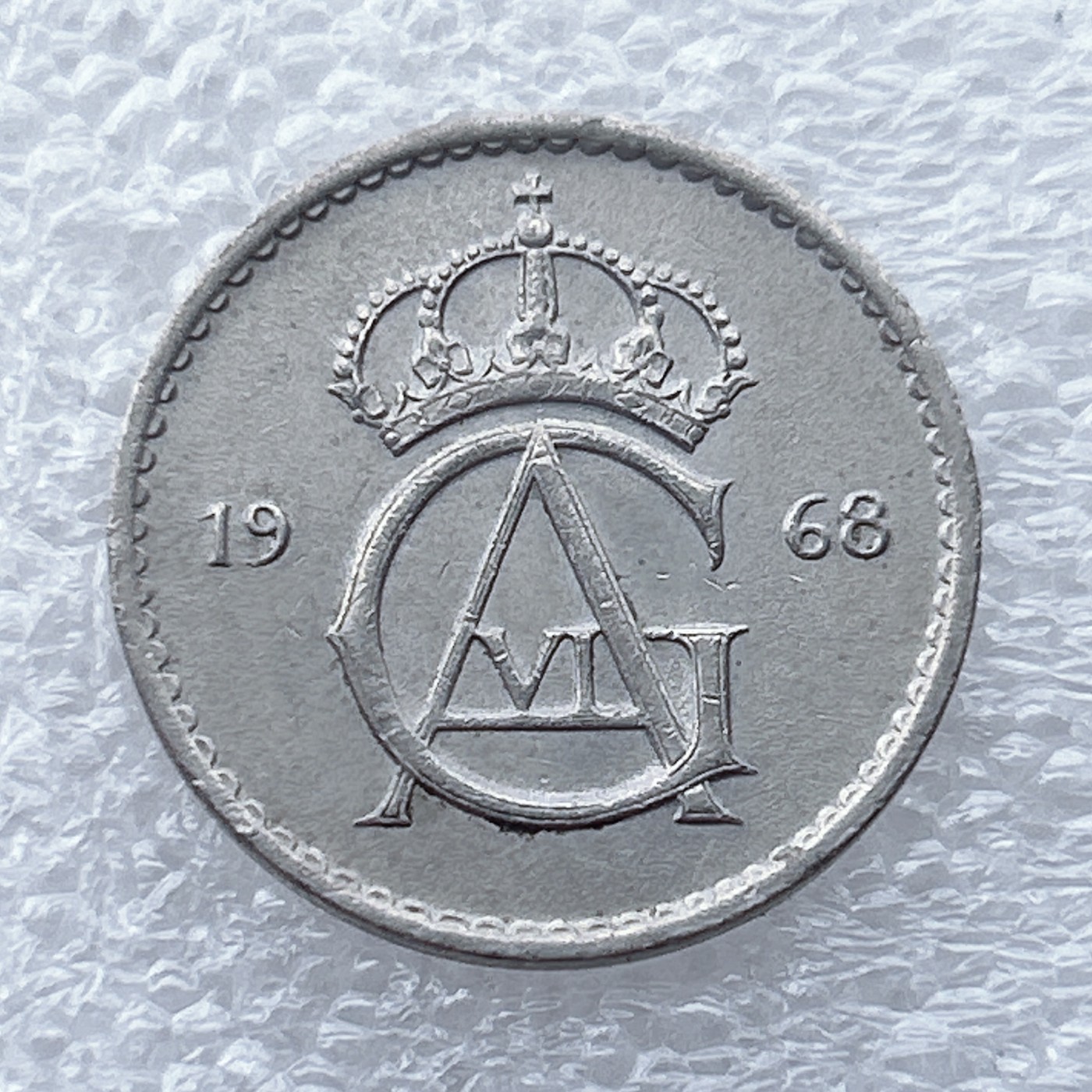 全场一元起拍 世界钱币散币场 第九期 瑞典1968年50欧尔硬币