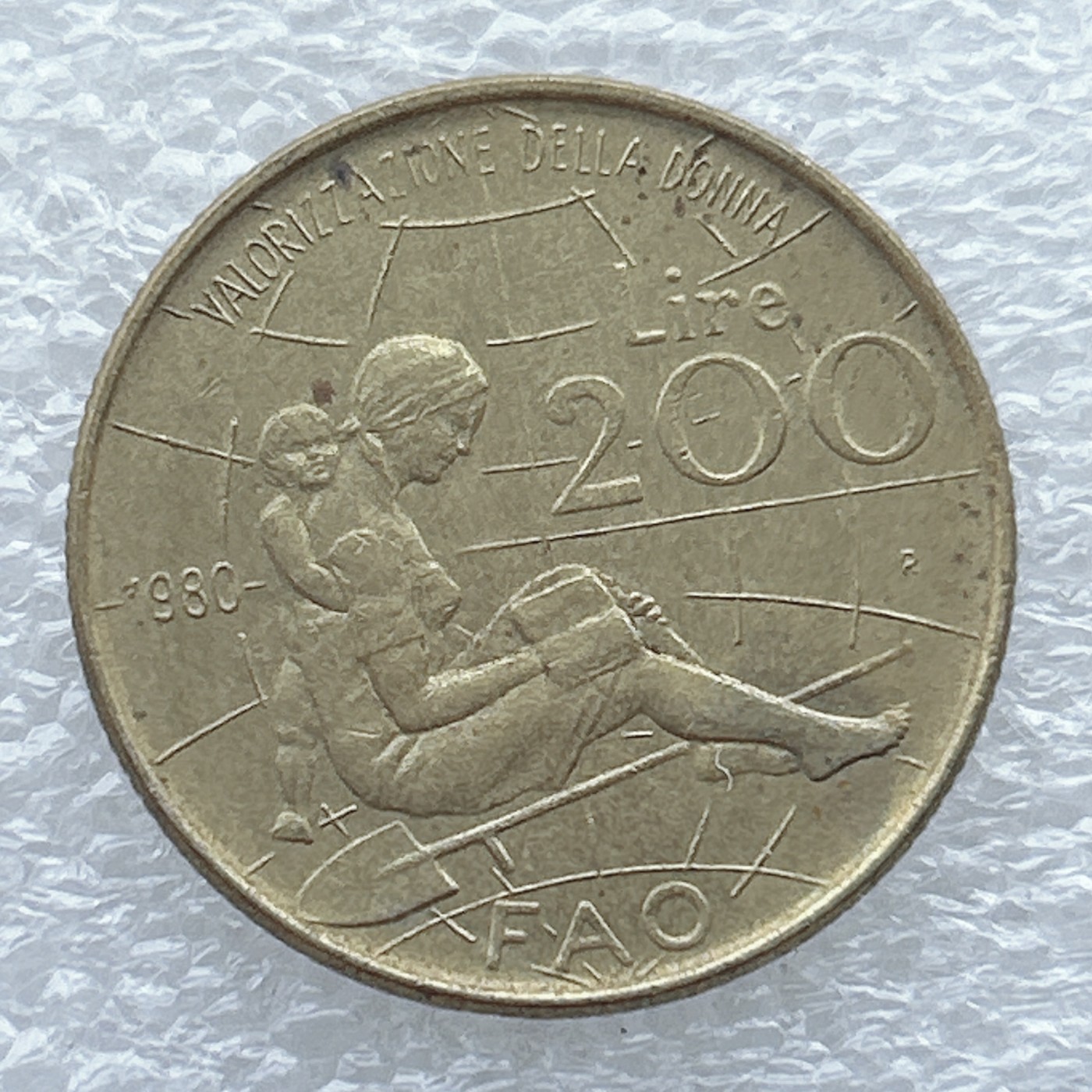 全场一元起拍 世界钱币散币场 第九期 意大利1980年200里拉铜币纪念币