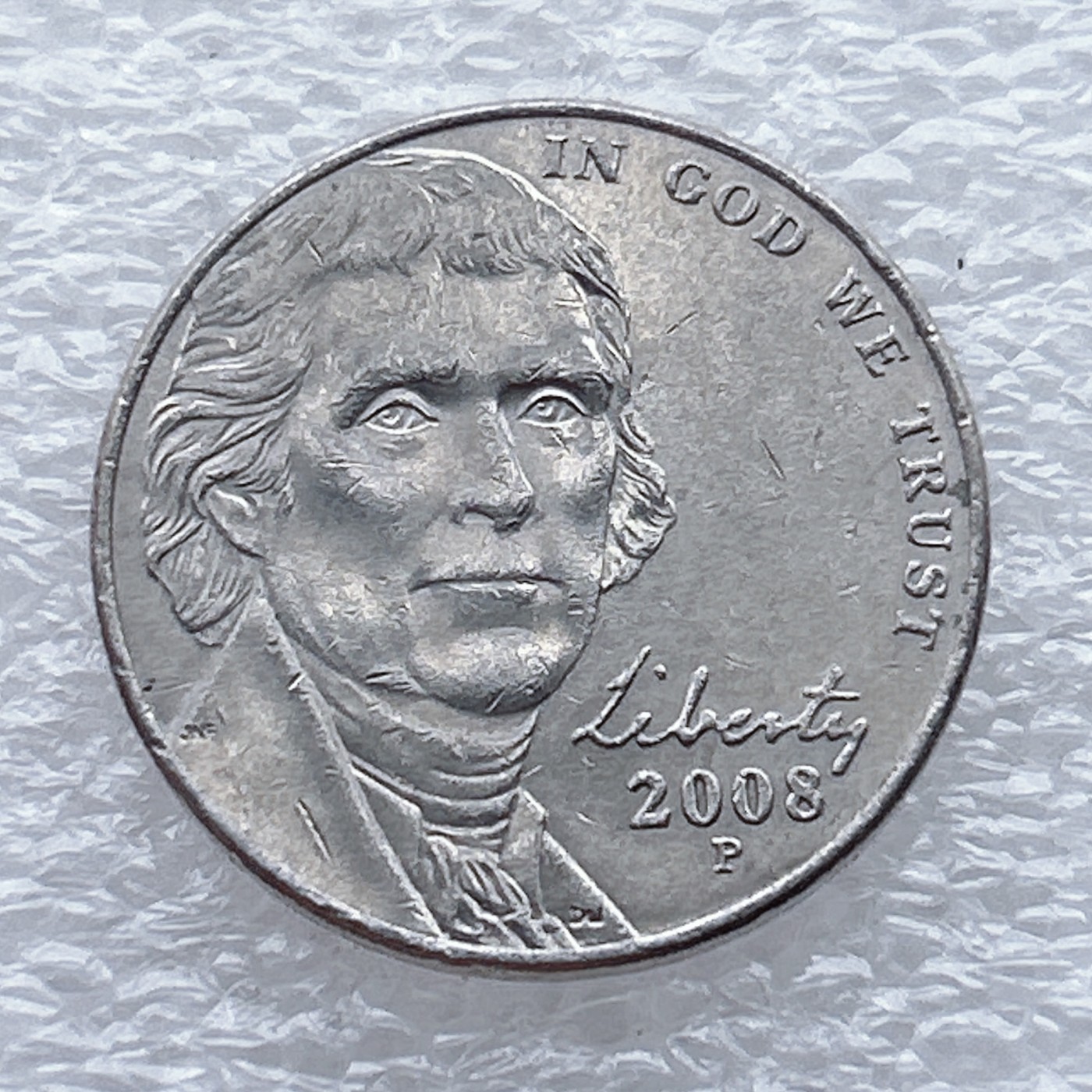 全场一元起拍 世界钱币散币场 第九期 2008年 美国5美分 总统杰斐逊纪念币