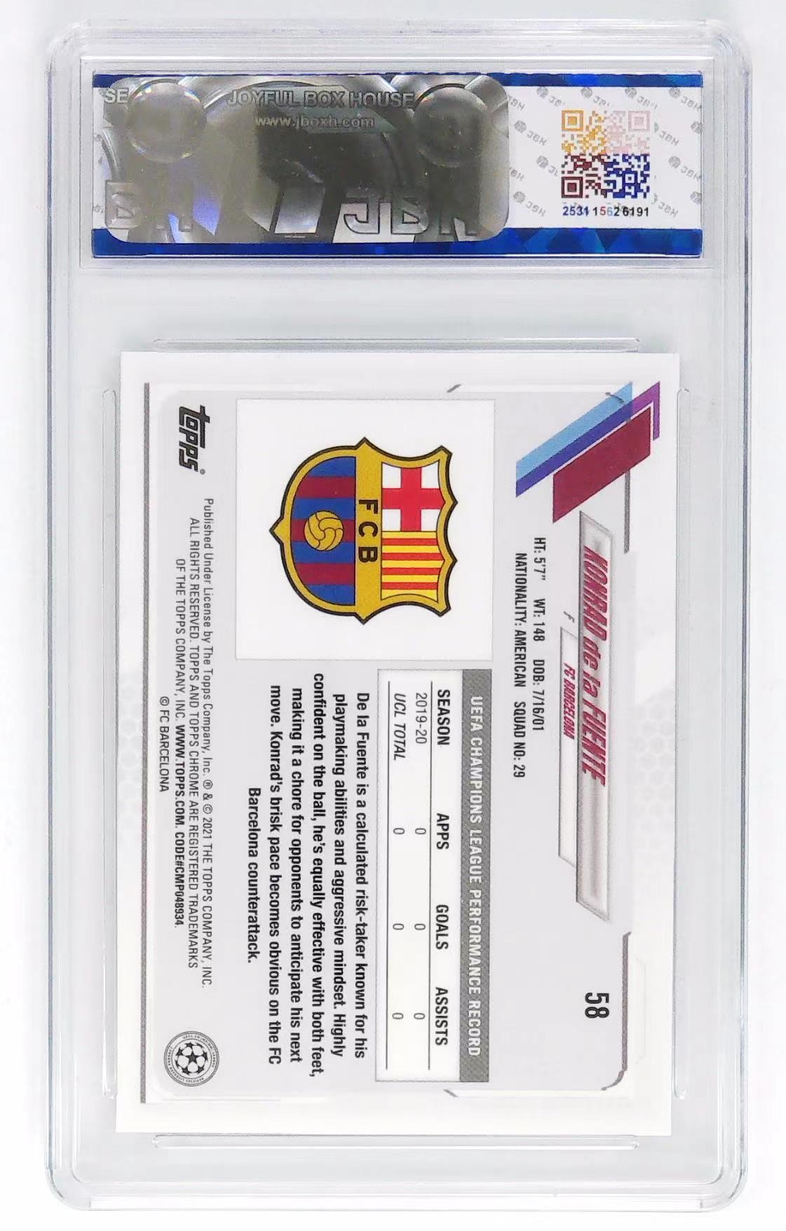 篮球卡足球卡帕尼尼TOPPS无佣金纯拍卖拍多少都发货！！！ KOUNRAD DE LA FUENTE TOPPS CHROME