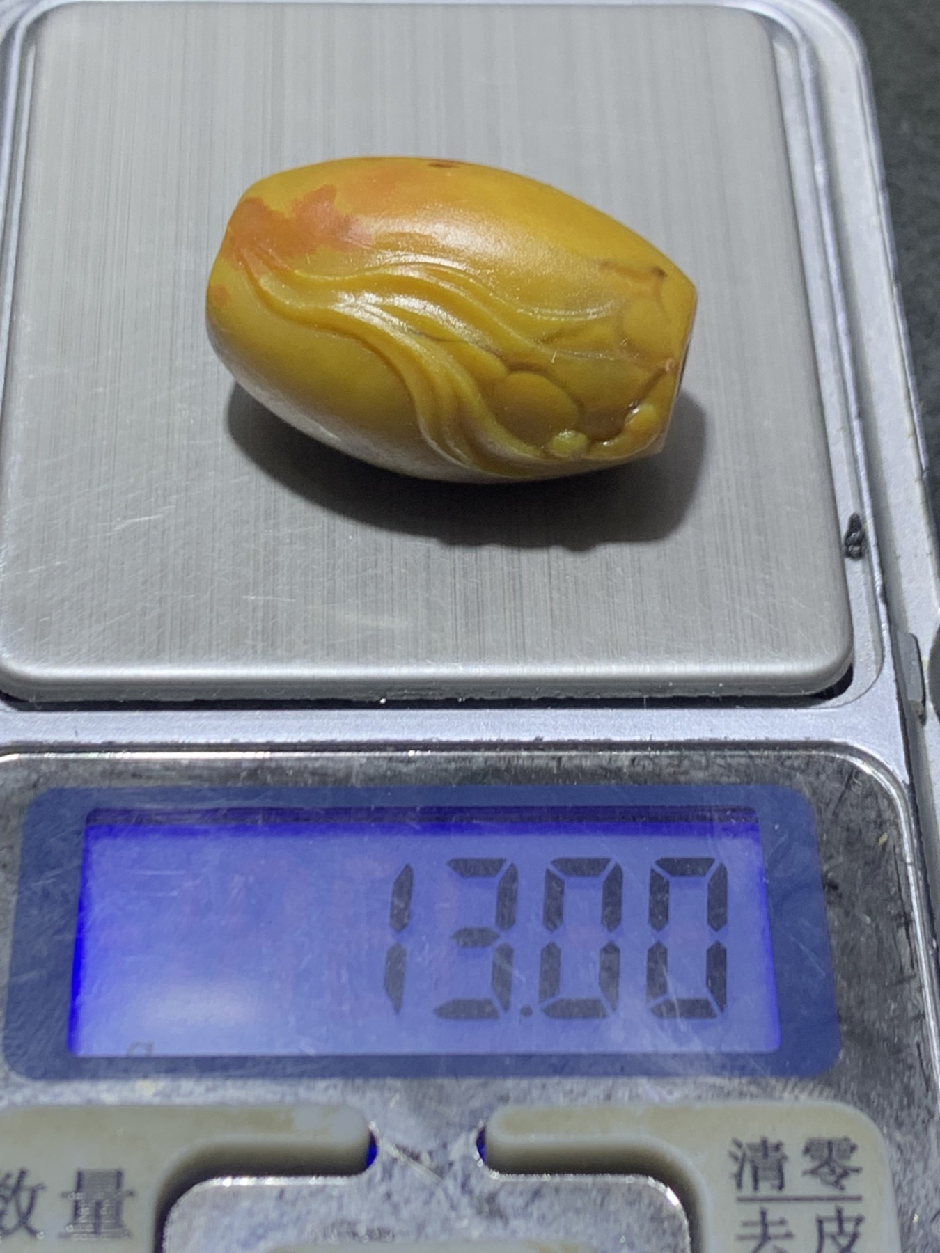 精美亚光高玉化战国红玛瑙手工雕刻一心向佛意境桶珠一颗！