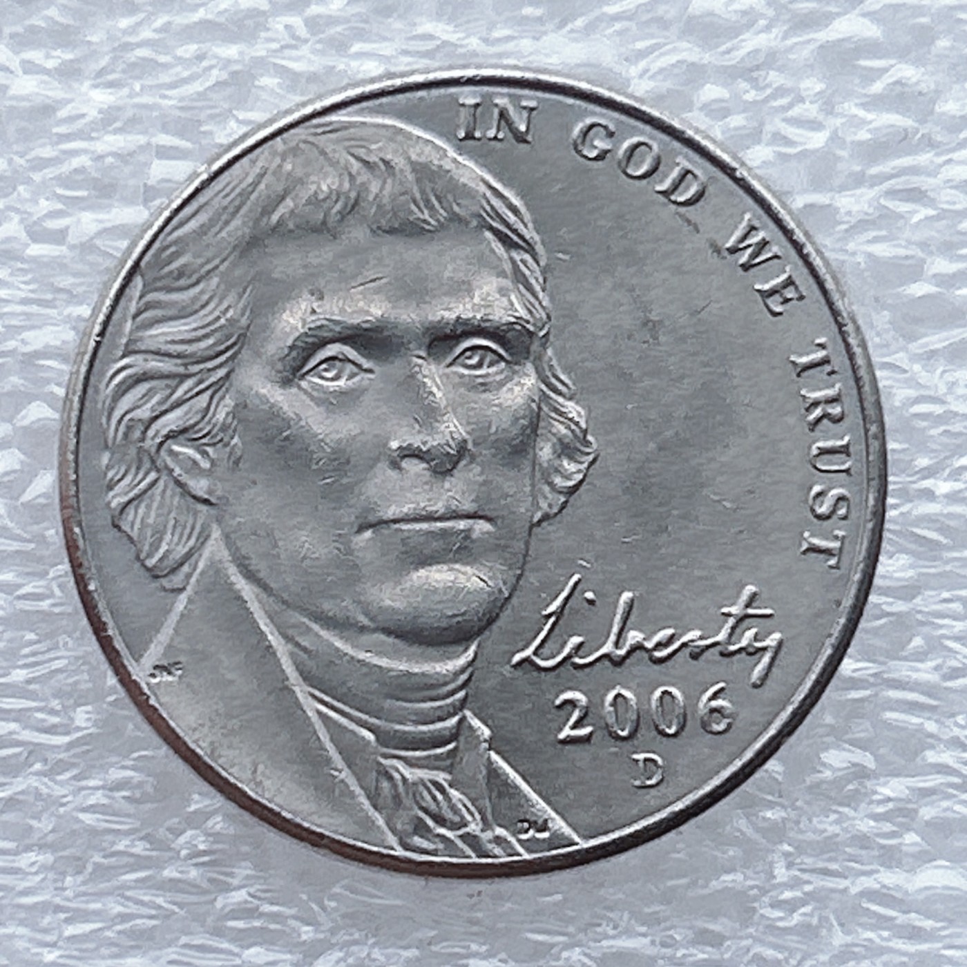 全场一元起拍 世界钱币散币场 第九期 2006年 美国5美分 总统杰斐逊纪念币