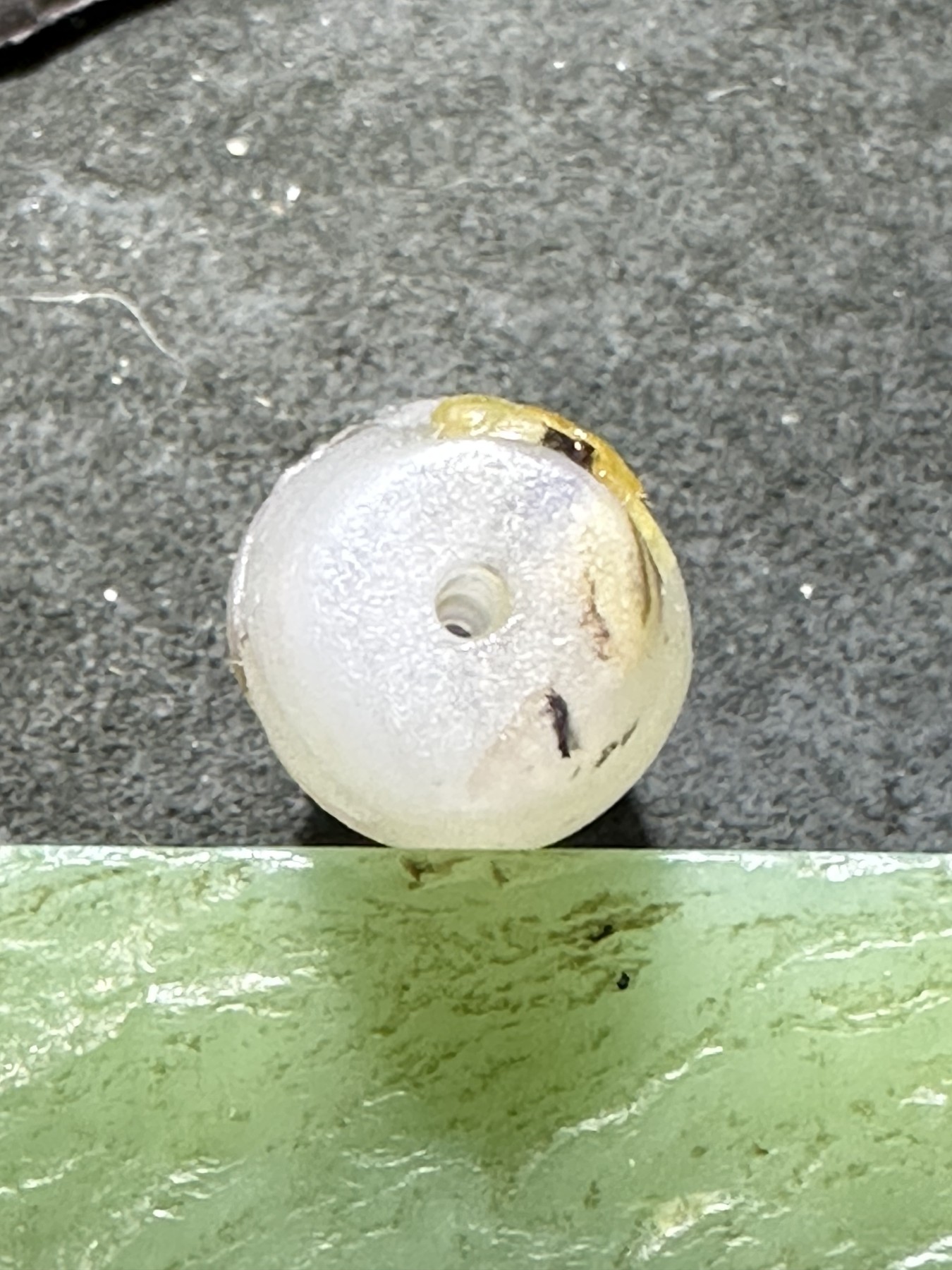 精美高玉化海洋玉髓手工俏色巧雕喜上眉梢大桶珠一个！