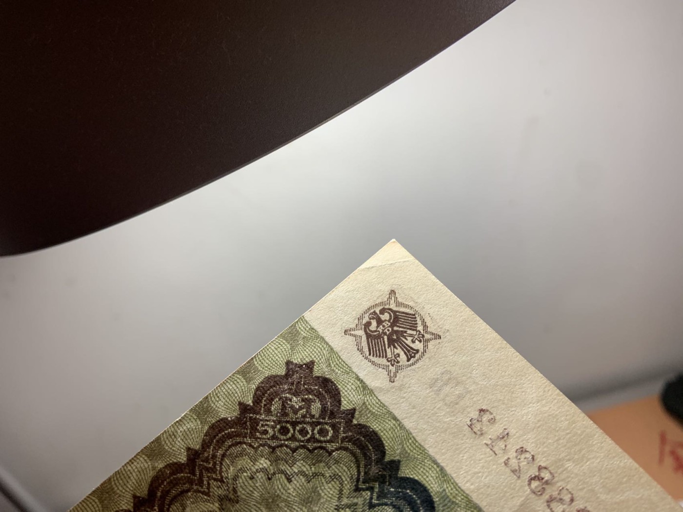 收藏联盟Quantum Auction 第276期拍卖  德国1922年5000马克 品相UNC- 少见补号