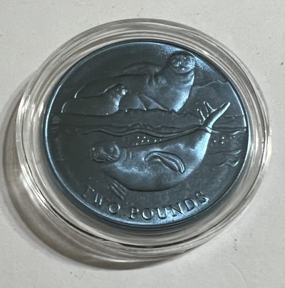 S&S Numismatic世界钱币-拍卖 第57期 - 英属南极洲2017年 海豹 2英镑蓝色纪念钛币 盒证齐全 7500枚