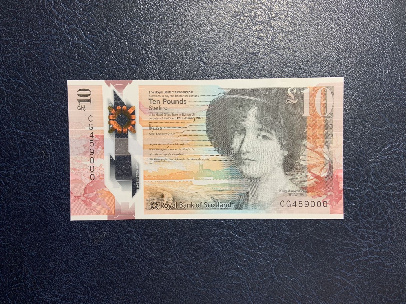 收藏联盟Quantum Auction 第276期拍卖  苏格兰皇家银行2021年10镑 品相全新UNC 豹子号000