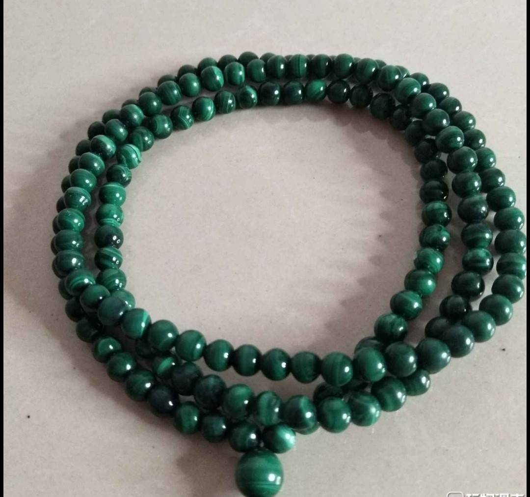 原矿孔雀石水滴吊坠一整套