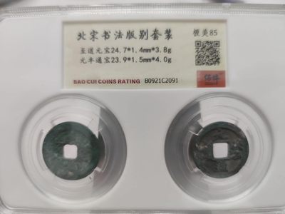 燕姐第51场拍卖 - 保粹评级至道元宝，元丰通宝各一枚