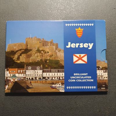 主拍度假中-不计入场次乱拍一下-本拍延期一周发货 - 【少见】泽西1997年9枚官方套币-量5500-含大小50便士2版本