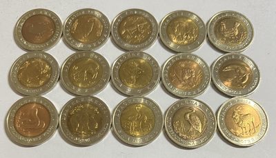 S&S Numismatic世界钱币-拍卖 第57期 - 俄罗斯1991-1994年 野生动物系列 5-50卢布双色纪念币 15枚全套