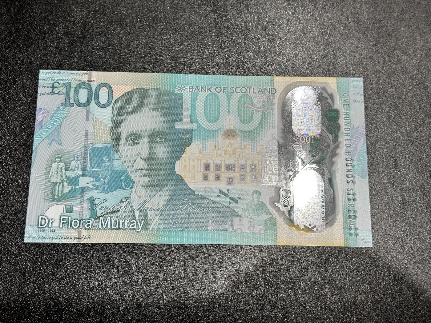 《外钞收藏家》第二百八十七期 2021年苏格兰最新版100镑塑料钞 全新UNC 尾789